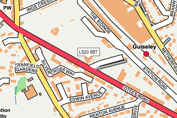 Map of GUISELEY ASSOCIATION FOOTBALL CLUB LIMITED at local scale