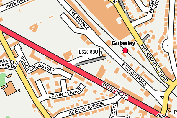 LS20 8BU map - OS OpenMap – Local (Ordnance Survey)