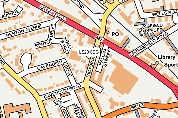 LS20 8DG map - OS OpenMap – Local (Ordnance Survey)