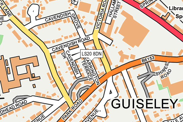 LS20 8DN map - OS OpenMap – Local (Ordnance Survey)