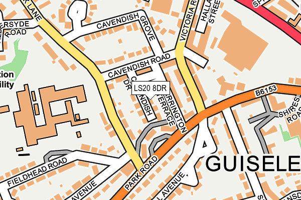 LS20 8DR map - OS OpenMap – Local (Ordnance Survey)