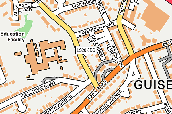 LS20 8DS map - OS OpenMap – Local (Ordnance Survey)