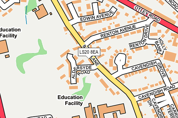 LS20 8EA map - OS OpenMap – Local (Ordnance Survey)