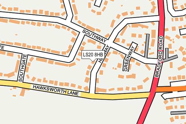 LS20 8HB map - OS OpenMap – Local (Ordnance Survey)