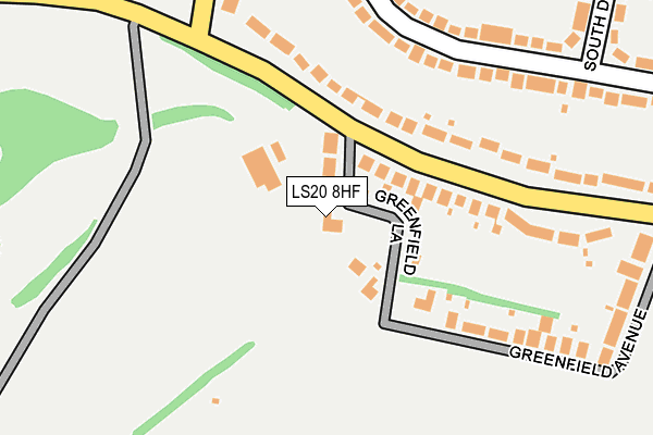 LS20 8HF map - OS OpenMap – Local (Ordnance Survey)