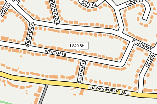 LS20 8HL map - OS OpenMap – Local (Ordnance Survey)