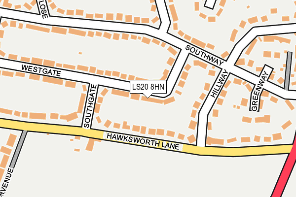 LS20 8HN map - OS OpenMap – Local (Ordnance Survey)