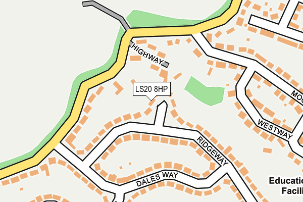 LS20 8HP map - OS OpenMap – Local (Ordnance Survey)