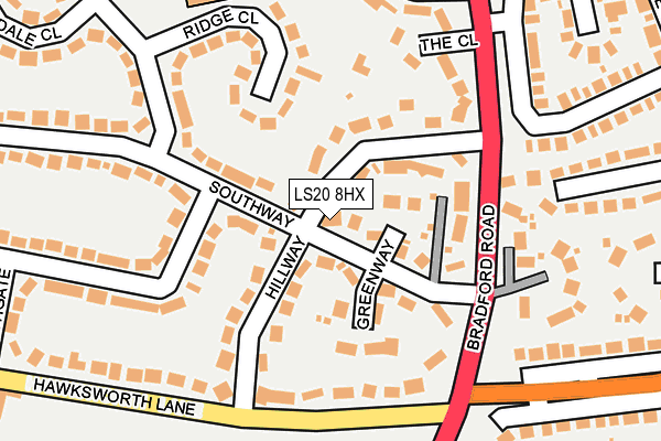 LS20 8HX map - OS OpenMap – Local (Ordnance Survey)