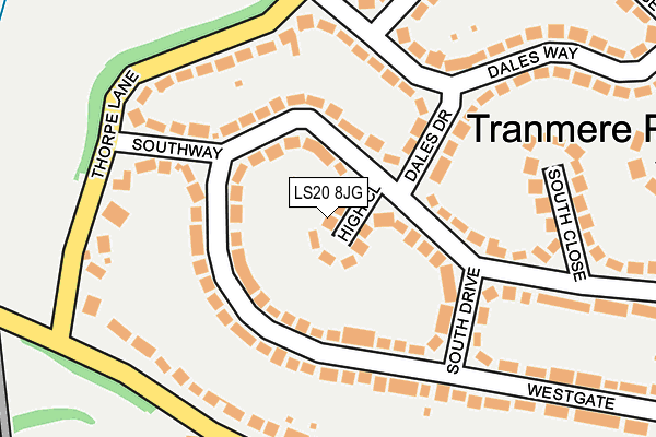 LS20 8JG map - OS OpenMap – Local (Ordnance Survey)