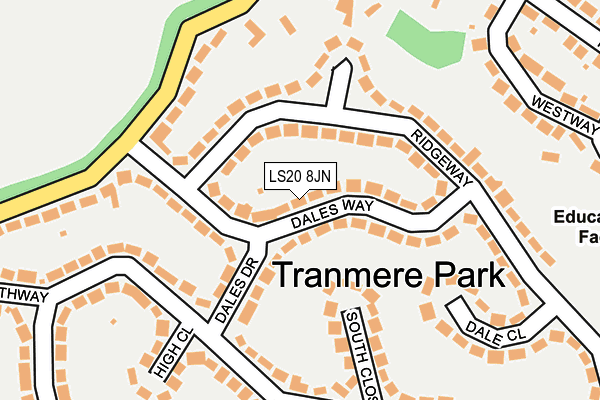 LS20 8JN map - OS OpenMap – Local (Ordnance Survey)