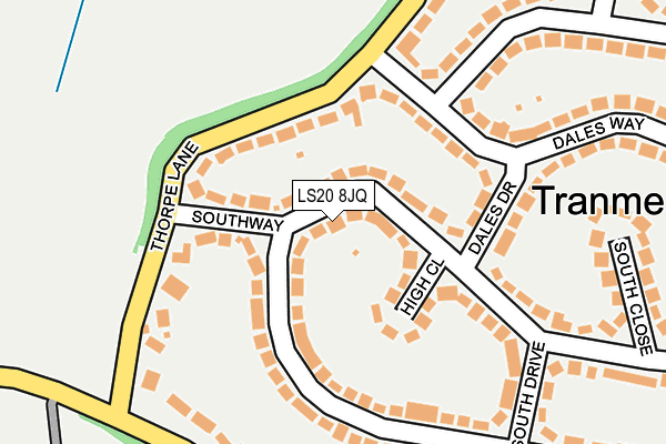 LS20 8JQ map - OS OpenMap – Local (Ordnance Survey)