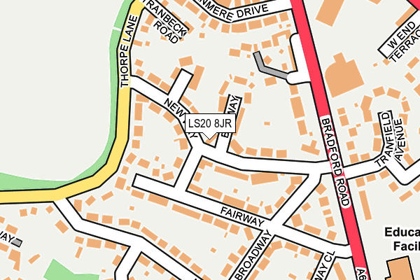 LS20 8JR map - OS OpenMap – Local (Ordnance Survey)