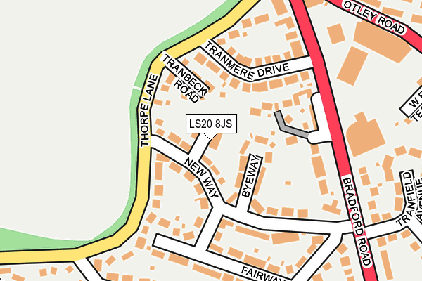 LS20 8JS map - OS OpenMap – Local (Ordnance Survey)