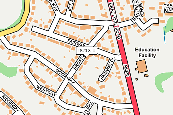 LS20 8JU map - OS OpenMap – Local (Ordnance Survey)