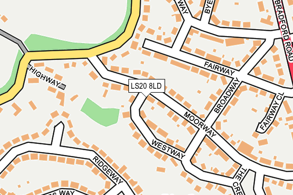 LS20 8LD map - OS OpenMap – Local (Ordnance Survey)