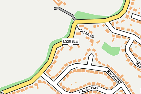 LS20 8LE map - OS OpenMap – Local (Ordnance Survey)