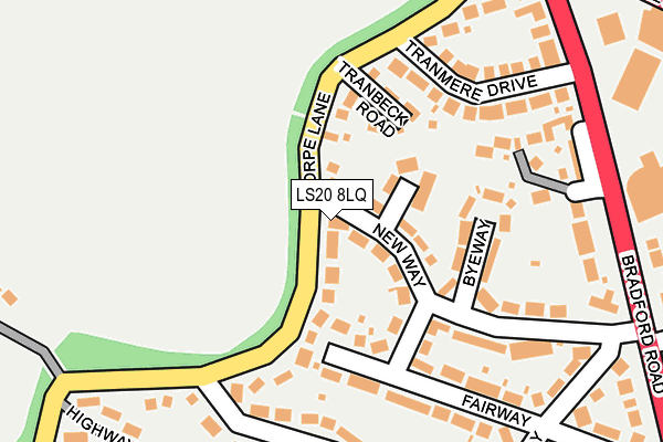 LS20 8LQ map - OS OpenMap – Local (Ordnance Survey)