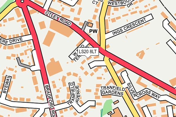 LS20 8LT map - OS OpenMap – Local (Ordnance Survey)