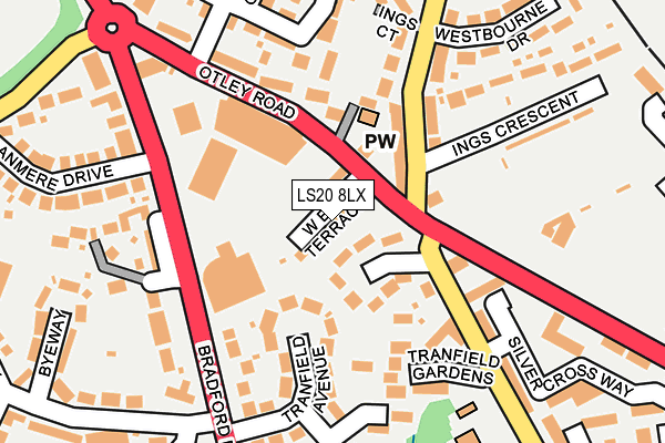 LS20 8LX map - OS OpenMap – Local (Ordnance Survey)