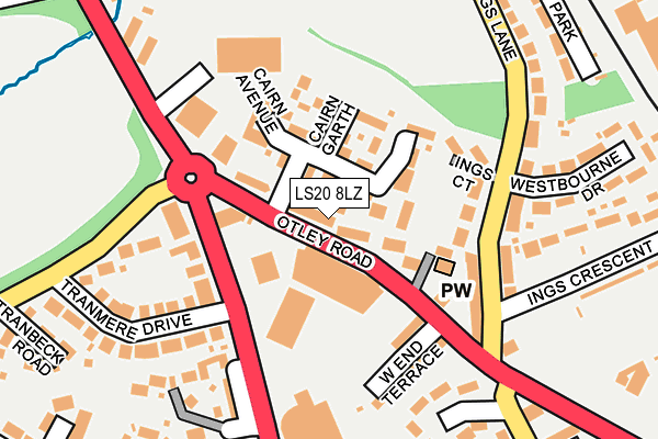 LS20 8LZ map - OS OpenMap – Local (Ordnance Survey)
