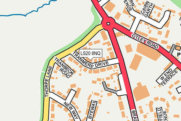 LS20 8NQ map - OS OpenMap – Local (Ordnance Survey)