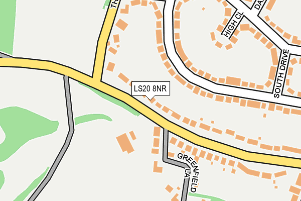 LS20 8NR map - OS OpenMap – Local (Ordnance Survey)