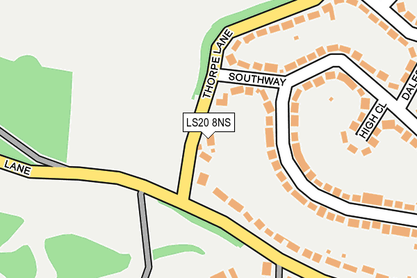 LS20 8NS map - OS OpenMap – Local (Ordnance Survey)