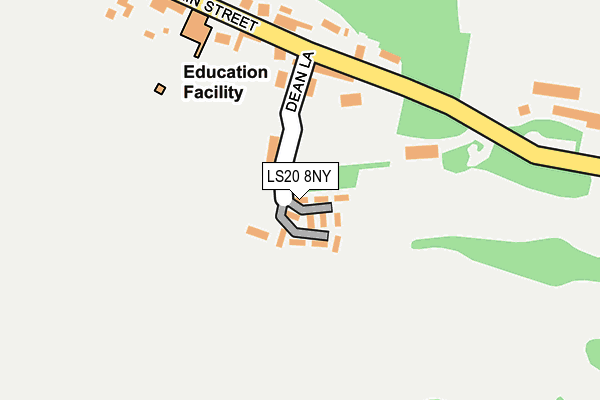 LS20 8NY map - OS OpenMap – Local (Ordnance Survey)