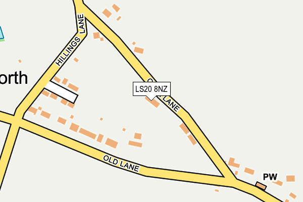 LS20 8NZ map - OS OpenMap – Local (Ordnance Survey)