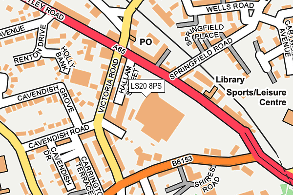 LS20 8PS map - OS OpenMap – Local (Ordnance Survey)