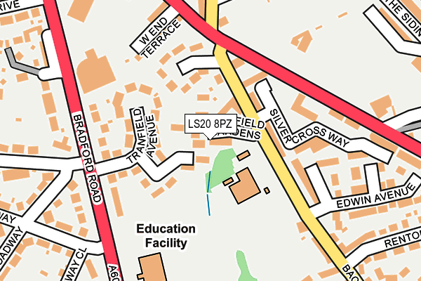 LS20 8PZ map - OS OpenMap – Local (Ordnance Survey)