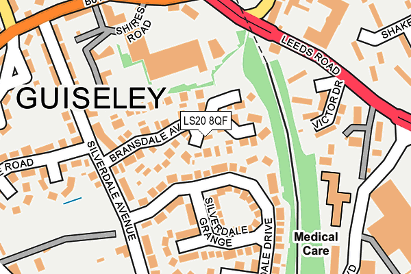 LS20 8QF map - OS OpenMap – Local (Ordnance Survey)