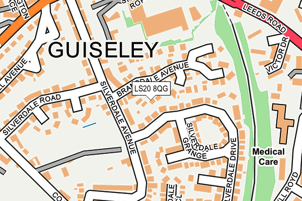 LS20 8QG map - OS OpenMap – Local (Ordnance Survey)