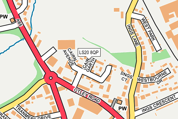 LS20 8QP map - OS OpenMap – Local (Ordnance Survey)