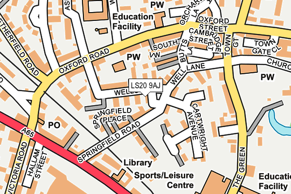 LS20 9AJ map - OS OpenMap – Local (Ordnance Survey)