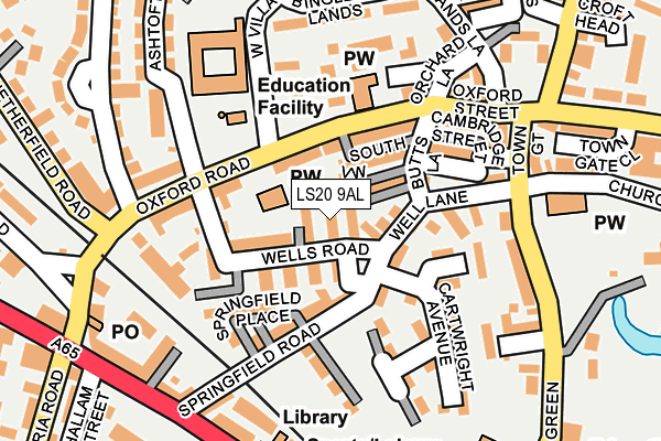 LS20 9AL map - OS OpenMap – Local (Ordnance Survey)