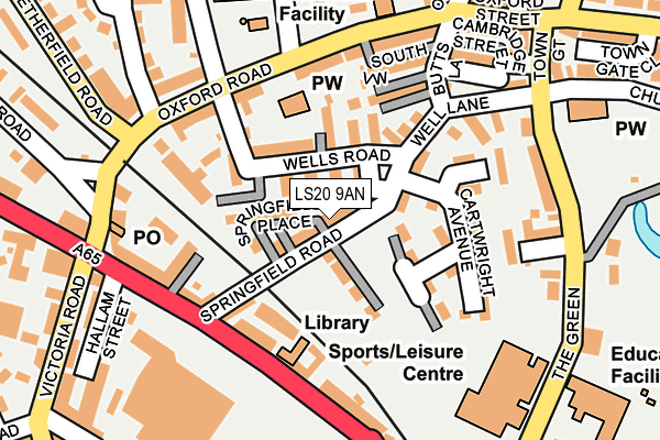 LS20 9AN map - OS OpenMap – Local (Ordnance Survey)