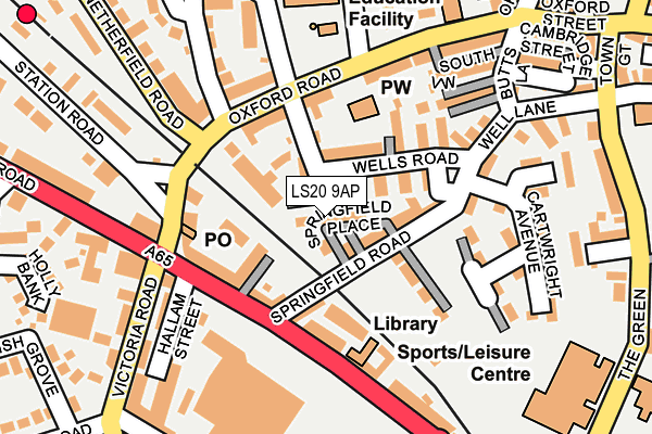 LS20 9AP map - OS OpenMap – Local (Ordnance Survey)