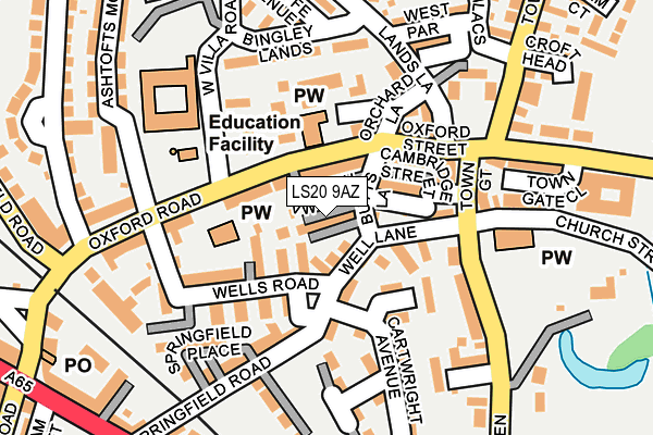 LS20 9AZ map - OS OpenMap – Local (Ordnance Survey)
