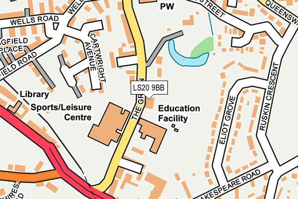 LS20 9BB map - OS OpenMap – Local (Ordnance Survey)