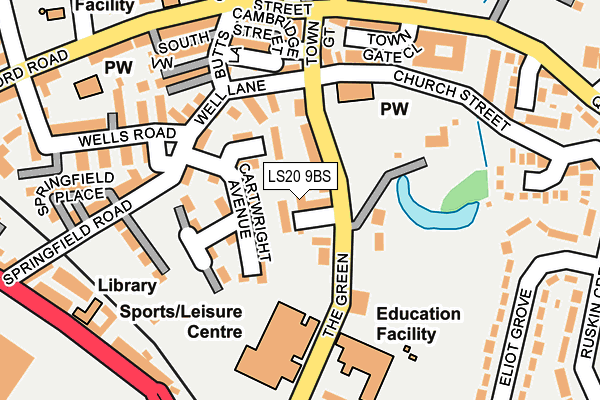 LS20 9BS map - OS OpenMap – Local (Ordnance Survey)