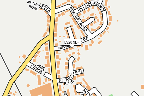 LS20 9DF map - OS OpenMap – Local (Ordnance Survey)