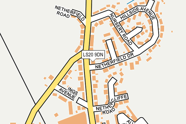 LS20 9DN map - OS OpenMap – Local (Ordnance Survey)