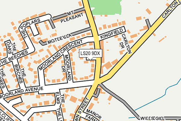 LS20 9DX map - OS OpenMap – Local (Ordnance Survey)