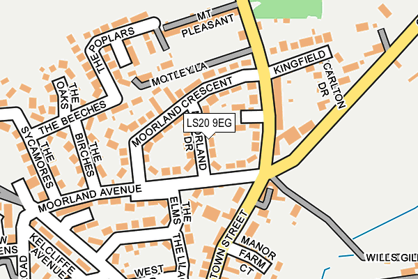 LS20 9EG map - OS OpenMap – Local (Ordnance Survey)