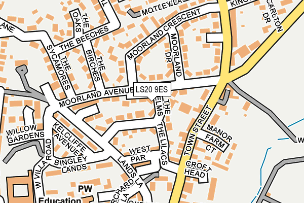 LS20 9ES map - OS OpenMap – Local (Ordnance Survey)