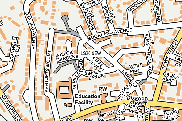 LS20 9EW map - OS OpenMap – Local (Ordnance Survey)
