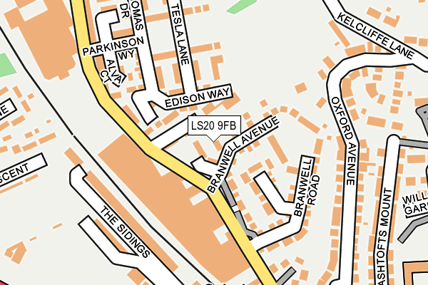 LS20 9FB map - OS OpenMap – Local (Ordnance Survey)