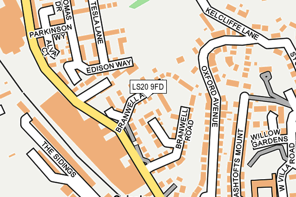 LS20 9FD map - OS OpenMap – Local (Ordnance Survey)